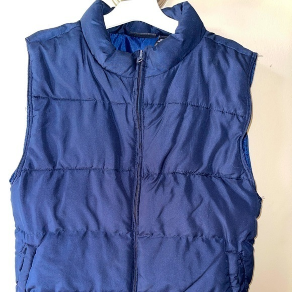 No‎ Boundaries puffer vest Boys XL 16-18 navy blue Full Zip winter